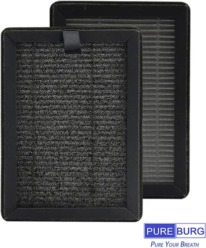Vista 3 de PUREBURG Filtros de repuesto compatibles con purificadores de aire PUURVSAS HM669A y ROVACS RV60, 4 unidades de carbón activado HEPA H13 2 en 1