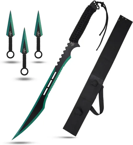 Vista 9 de Snake Eye Tactical - Espada Ninja de Diseño Fantástico con Funda de Nylon Negro