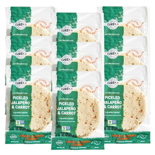 Vista 22 de Eureka Tortilla All Flavors - Paquete variado Tortillas de harina artesanales Mini granos enteros de 6 pulgadas Veganas, sin OMG, bajas