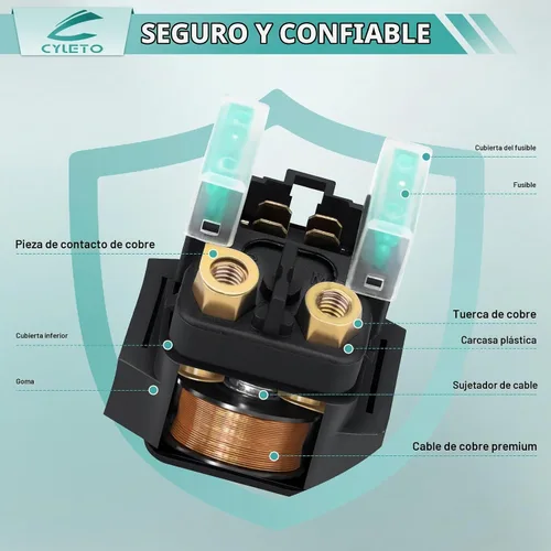 Vista 6 de Bruin 350 Relé solenoide de arranque para Yamaha Rhino 660 450 Raptor 660