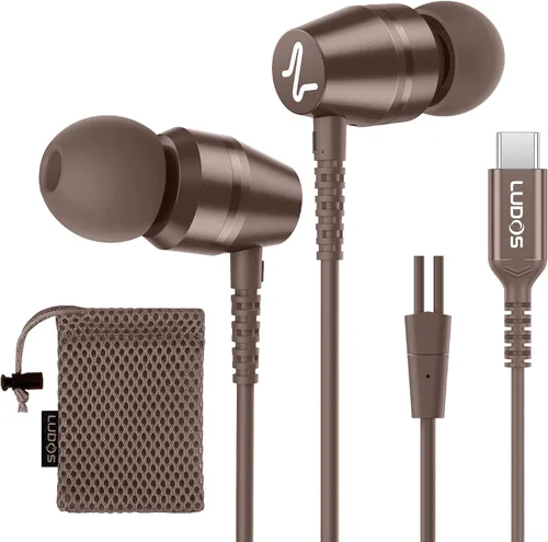 Vista 20 de LUDOS OMNITONE Auriculares con cable in-ear, 5 años de garantía, auriculares con micrófono, conector de 3.5 mm, auriculares con cable