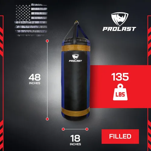 Vista 4 de Saco de boxeo pesado extra grande de lujo para adultos, boxeo, artes marciales, Muay Thai, equipo de entrenamiento de fuerza, lleno, 4 pies, 135