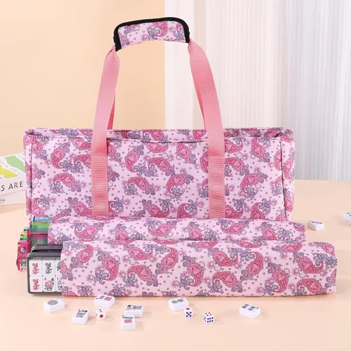 Vista 12 de Mahjong - Bolsas de azulejos con cremallera, bolsa Mahjong para azulejos Rojo Impreso