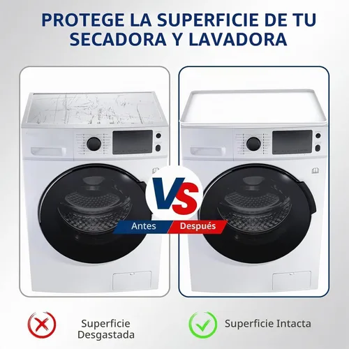 Vista 5 de Alfombrilla de silicona para lavadora y secadora, fundas para lavadora y secadora para la parte superior de 23.6 x 19.7 pulgadas, cubierta