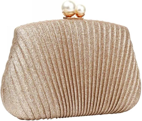 Vista 8 de YYW Bolsos de mano para mujer, elegante bolso de mano de noche con perlas para mujer, boda, cóctel, fiesta, bolso de mano