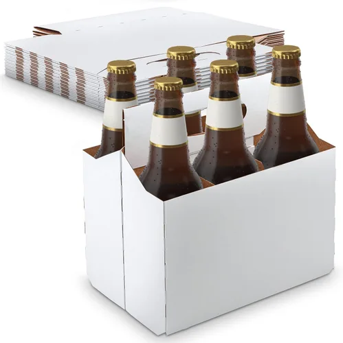 Vista 13 de MT Products 4 soportes para botellas de cartón kraft de 12 onzas. Portabotellas de cerveza o soda para un transporte seguro y fácil, paquete de 4