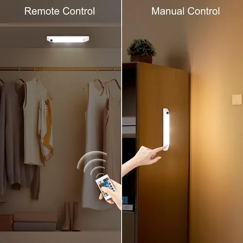Vista 3 de BIGMONAT Luz LED para Debajo del Gabinete, Luces de Barra LED RGB de Cambio de Colores Operadas con Batería con Control Remoto, Luces LED Multicolor