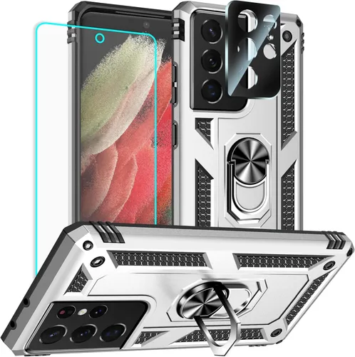 Vista 37 de Yiakeng Funda para Samsung Galaxy S8, Samsung S8, funda protectora de grado militar con anillo para Samsung Galaxy S8 (verde militar)