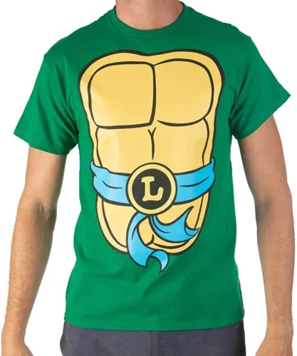 Vista 3 de Teenage Mutant Ninja Turtles Camiseta de disfraz para hombre de TMNT, Gris claro