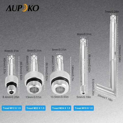 Vista 2 de Aupoko Adaptador de llenado de aceite fluido de transmisión automática con herramienta de reemplazo de válvula de cierre compatible con 09G 01J