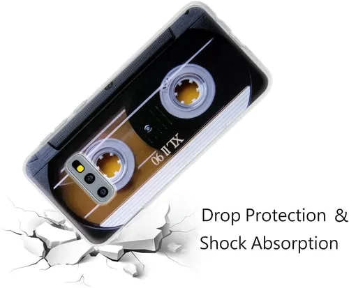 Vista 8 de FAteam - Funda para Galaxy S10e a prueba de golpes, a prueba de arañazos, con TPU suave, carcasa de cinta de casete de música retro, compatible