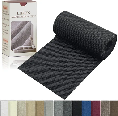 Vista 10 de Gheeidau Cinta de reparación de lino de 4 x 70 pulgadas, parche de tela de reparación de sofá autoadhesivo para muebles, sofás, cojines, sillas