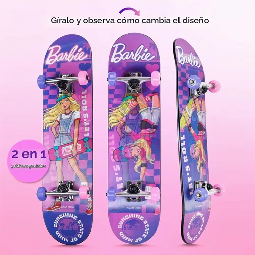 Vista 5 de 31-Inch Skateboard, 9-Ply Maple Deck, ABEC 5 Bearings Barbie