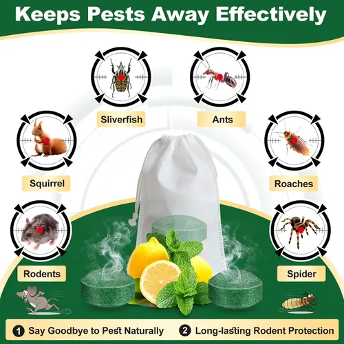 Vista 3 de 32PCS repelente de roedores, aceite de menta natural para ratones