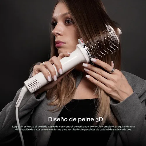 Vista 6 de Ellena E1 Secador de pelo + cepillo alisador de cabello de doble modo, cepillo de aire caliente con motor sin escobillas de alta velocidad