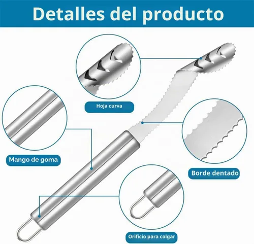 Vista 5 de Removedor de semillas de pimienta con paño de limpieza, removedor de semillas de frutas de acero inoxidable 304 con dientes dentados, herramienta