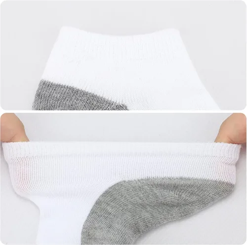 Vista 4 de Auranso 12 pares de calcetines atléticos transpirables para niños y niñas de algodón de corte bajo