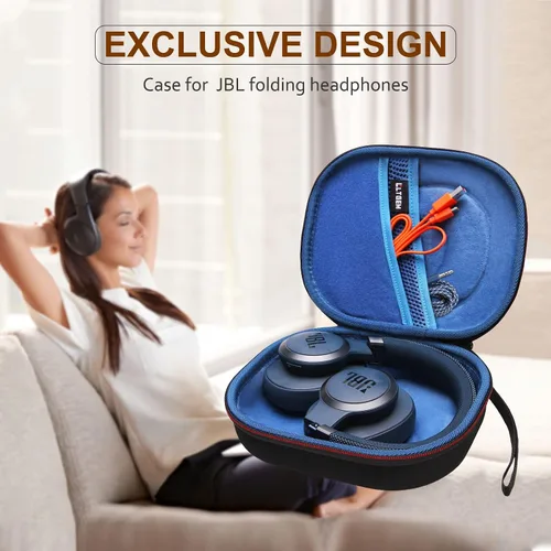 Vista 8 de LTGEM Funda rígida para auriculares JBL - Azul cielo/ Azul oscuro