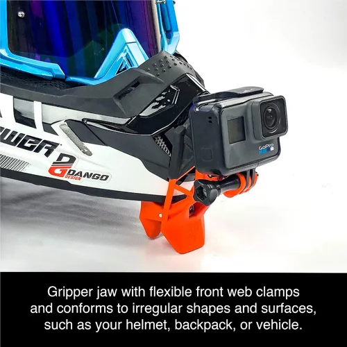 Vista 4 de Dango Design Gripper Mount - Soporte universal para cámaras de acción, uso como soporte en motocicleta, cascos de deportes de potencia y más Acción