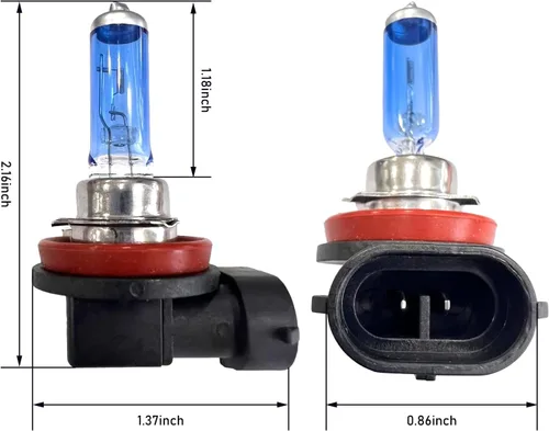 Vista 2 de gunhunt 2 PCS bombillas halógenas H11, portalámparas PGJ19-2 bombillas blancas súper brillantes, 12V 100W haz alto y haz bajo luz antiniebla