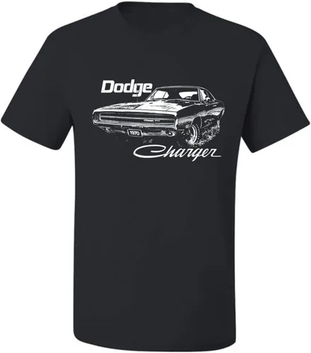Vista 3 de Vintage White 1970 Dodge Charger Racing Cars and Trucks - Camiseta gráfica para hombre Blanco