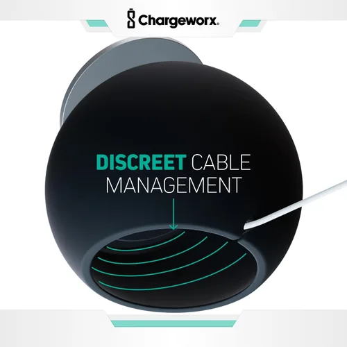 Vista 3 de CHARGEWORX Soporte de carga inalámbrico magnético compatible con Magsafe, soporte de silicona premium para iPhone 16/15/14/13/12, gestión discreta