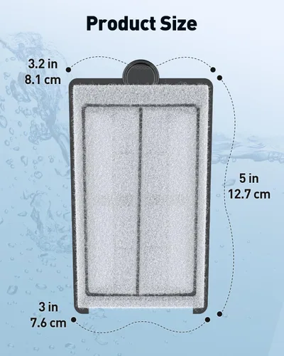 Vista 2 de Pawfly Paquete de 4 cartuchos de filtro para filtro de acuario PHF-300S PRO para colgar en la parte posterior, almohadilla de filtro para tanque