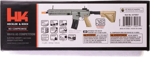 Vista 8 de Umarex Heckler & Koch HK416 A5 Comp AEG 6mm BB Rifle Airsoft Gun, Black