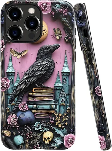 Vista 10 de Funda TnXee Compatible con iPhone 11, Funda Híbrida de 2 Capas de Prevención de Caídas con Arte Floral Colorido para Niñas y Niños