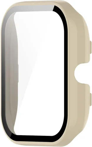 Vista 6 de Paquete de 2 protectores de pantalla compatibles con Amazfit GTS 4 Mini, pantalla de vidrio templado + fundas protectoras de policarbonato mate