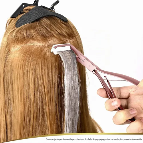 Vista 5 de EHDIS Cinta en extensiones de cabello Alicates de acero inoxidable Extensiones de superficie plana Cinta de sellado de cinta Alicates Herramienta