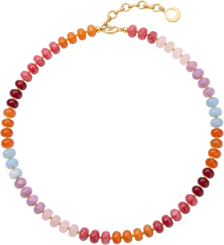 Vista 8 de CANEVINKA Gargantilla bohemia con cuentas chapada en oro de 18 quilates, collar con colgante de cuentas vintage, joyería hecha a mano para mujer