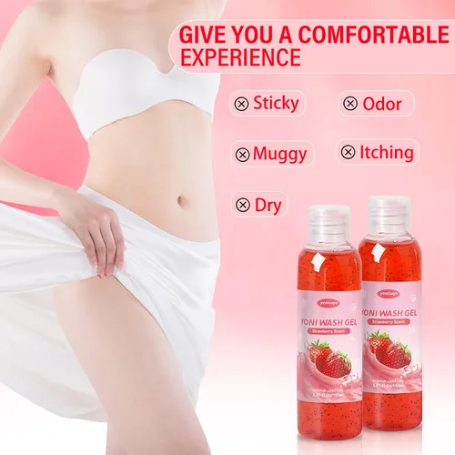 Vista 3 de Yoni Wash - 2 unidades de lavado femenino natural para mujer, equilibrio de ph, lavado vaginal Yoni para hidratación íntima, desodorante