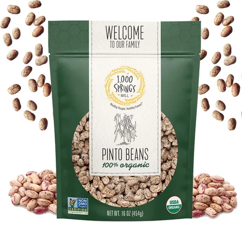 Vista 8 de 1000 SPRINGS MILL - Frijoles pintos sin OMG Se utilizan para sopas, guisos, salsas, chile, burritos, frijoles refritos y más Frijoles pintos
