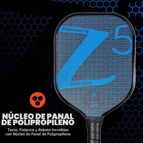 Vista 2 de Onix - Pala de pickleball de fibra de carbono Graphite MOD Z5, con agarre cómodo acolchado