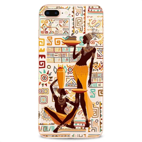 Vista 6 de Funda compatible con iPhone 14 13 Pro Max 12 Mini 11 Xs X 8 Plus Xr 7 SE 6s 5 Africano Tribal Diseño Femenino Lindo Beauty Lady Delgada Suave