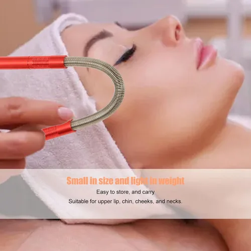 Vista 3 de Removedor de vello facial, herramienta de roscado de resorte, depiladora facial depiladora depiladora facial de resorte para mujer, bobina
