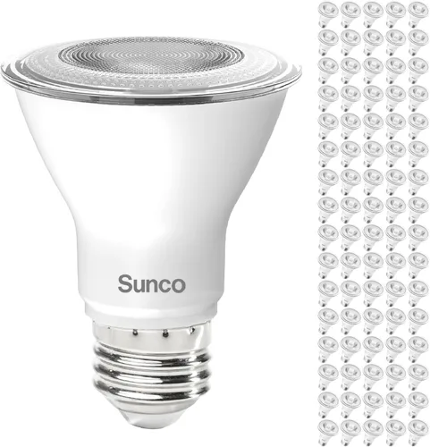 Vista 9 de Sunco Paquete de 10 Bombillas LED PAR20, Bombillas de Luz de Riel Iluminación de Inundación Interior Exterior, Alto Brillo, 800 LM, 8W