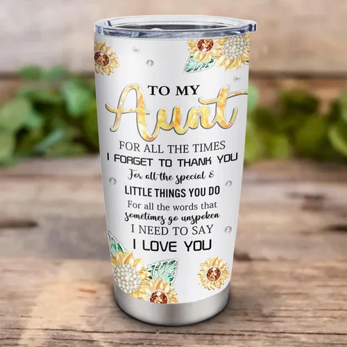 Vista 6 de Muilzon Vasos de 20 onzas para la tía – Regalos para la mejor tía del mundo para cumpleaños, Navidad, Día de la Madre, taza de café – Regalo