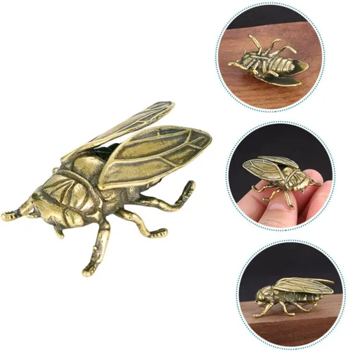 Vista 7 de Yardwe Adornos de cigarra decoraciones para salas de casa Cicadas Escultura Cicadas Figura Pequeña Miniatura Figuritas Delicadas Estatua de Cicadas