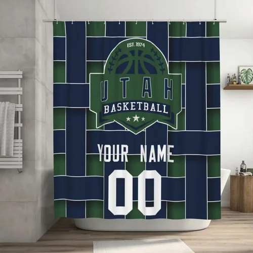 Vista 23 de Atlanta - Cortinas de ducha personalizadas con nombres y números, cortinas de ducha personalizadas con regalos para amantes, hombres, mujeres