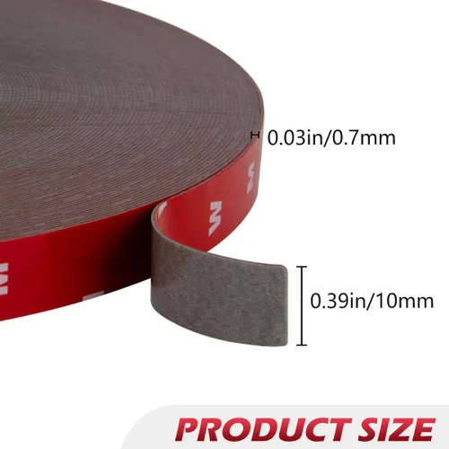 Vista 2 de CloudBuyer Cinta de montaje de doble cara de 108 pies, resistente, adhesivo de espuma impermeable para tiras LED y decoración de oficina en casa