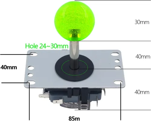 Vista 6 de Controlador de juego Arcade USB Encoder 2 Jugador Gamepad Cherry MX Microswitch Botón 8way Joystick para Nintendo Switch PC PS3 Retropie Raspberry