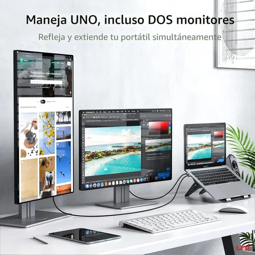 Vista 2 de uni Cable USB C a HDMI de 3 pies 4K a 30 Hz, cable USB tipo C de una vía