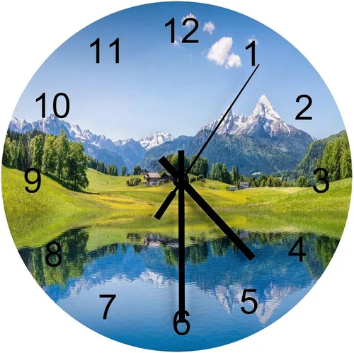 Vista 20 de Reloj de Pared de Flores Silencioso Sin Tictac Operado por Batería, Caricatura de los 70s Linda Flor Abstracta Pastel Margarita Reloj Floral