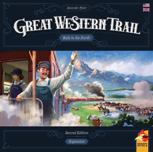 Vista 2 de Great Western Trail 2ª edición Rails to the North Juego de mesa Expansión - ¡Nuevas aventuras esperan! Juego de estrategia para niños y adultos