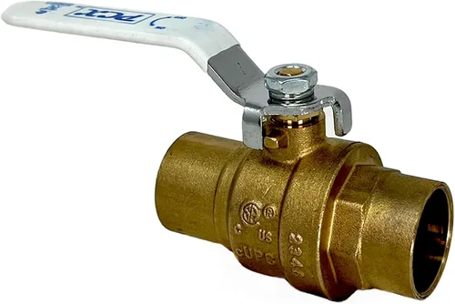 Vista 5 de 1-Pack Válvula de bola de gas recta FIP de 1/2 pulgada, de latón resistente a la oxidación, apertura/cierre de cuarto de vuelta, certificada por CSA