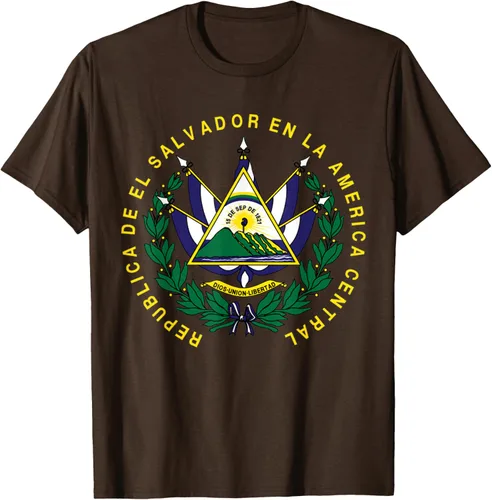 Vista 6 de amdesco Salvador Camisa, salvadoran Escudo de armas playera, mujer L, Blanco
