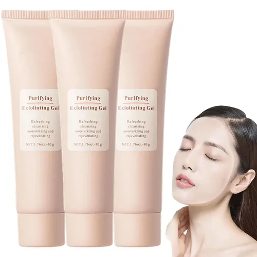 Vista 9 de Gel exfoliante purificador, exfoliante facial, geles hidratantes suaves para el cuerpo, limpieza profunda, para todo tipo de piel (1 unidad)