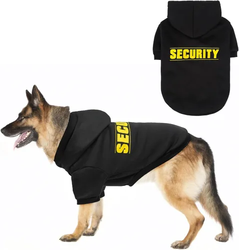 Vista 23 de SCENEREAL Sudaderas con capucha de seguridad para perros de tamaño pequeño, mediano y grande, ropa de felpa cepillada con gorro, abrigo de algodón